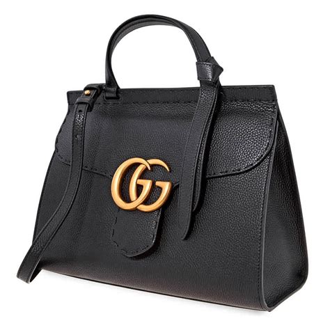 gucci 498090|Gucci GG Marmont Small Top Handle Bag Black .